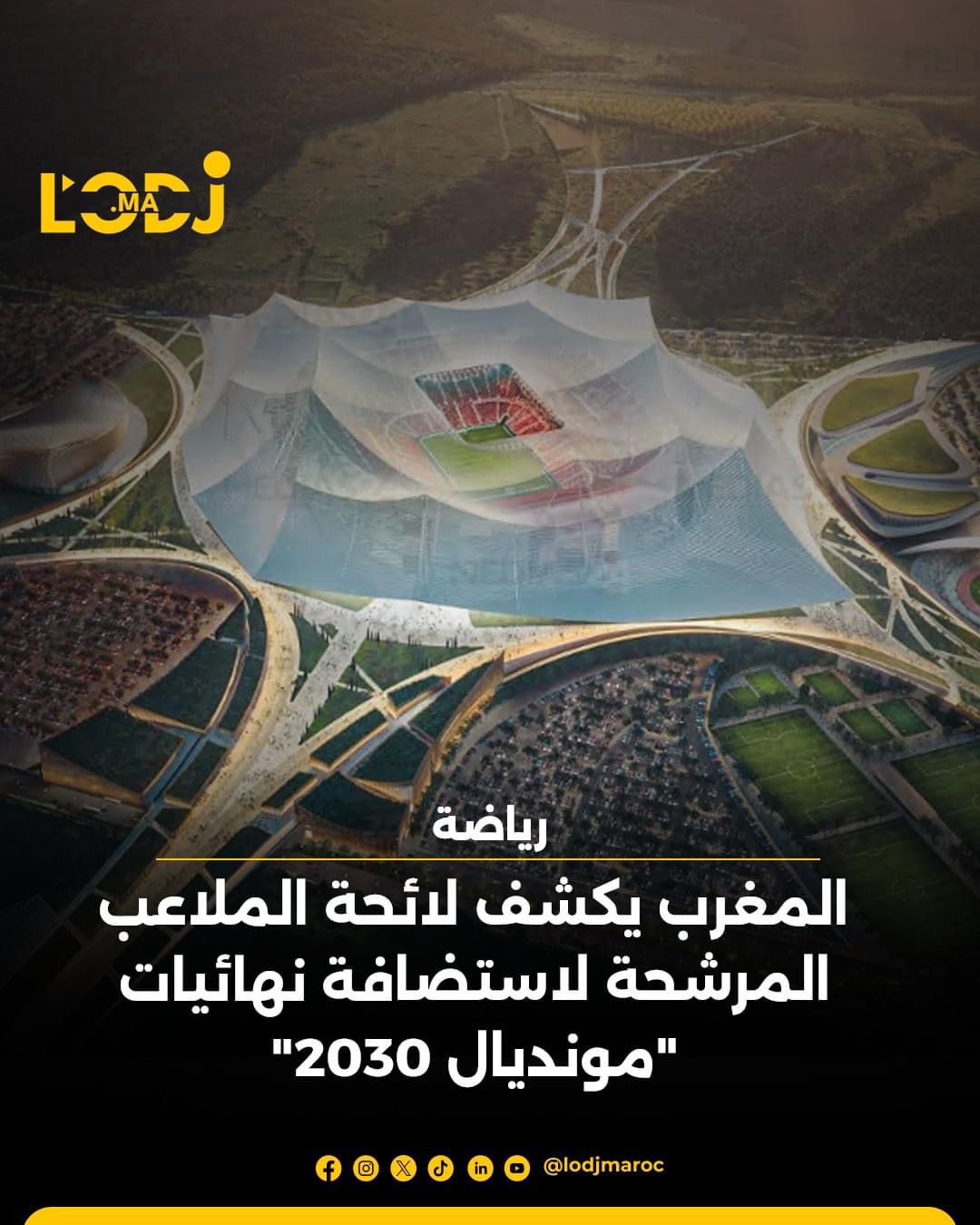 ترشيح المغرب لستة ملاعب لاستضافة كأس العالم 2030 ⚽️🏟️